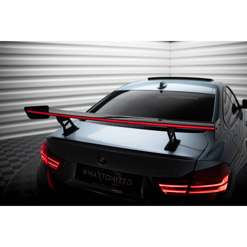 Spoiler in carbonio  + LED BMW 4 F32 / 4 F32 M-Pack Coupe  (Cod. M-CF-BM-4-F32-WING5-INT-245-P+LED)