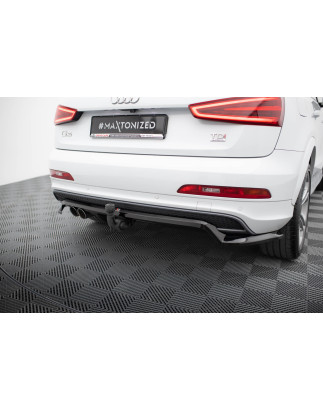 Splitter posteriore (con barre verticali) Audi Q3 S-line 8U (Cod. M-AU-Q3-1-SLINE-SB-RD1G+RD2G)