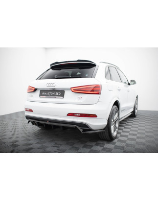 Splitter posteriore (con barre verticali) Audi Q3 S-line 8U (Cod. M-AU-Q3-1-SLINE-SB-RD1G+RD2G)