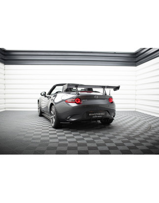 Spoiler in carbonio con supporto superiore  Mazda MX-5 ND (Mk4) (Cod. M-CF-MA-MX5-4-WING5-UPP-245-P)