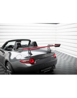 Spoiler in carbonio con supporto superiore + LED Mazda MX-5 ND (Mk4) (Cod. M-CF-MA-MX5-4-WING5-UPP-2