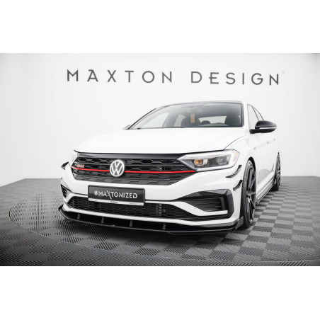SPLITTER ANTERIORE street pro + Flaps Volkswagen Jetta GLI Mk7 (Cod. M-VWJE7GLICNC-FD1B+FSF1G)