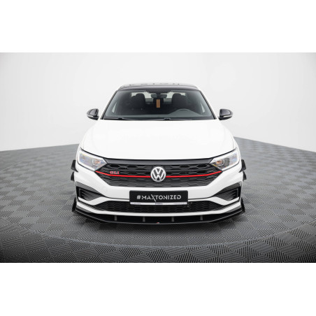 SPLITTER ANTERIORE street pro + Flaps Volkswagen Jetta GLI Mk7 (Cod. M-VWJE7GLICNC-FD1B+FSF1G)