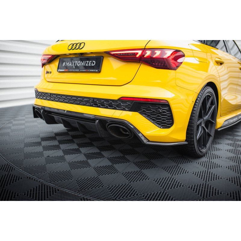  Splitters posteriori laterali in fibra di carbonio Audi RS3 Sportback 8Y (Cod. M-CF-AU-RS3-8Y-SB-RS