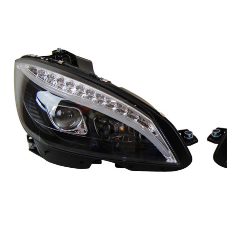 Fari Day Light Mercedes W204 '07-'10 Black  Lampeggiante Led (Cod. E-FAME064)