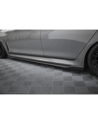 Minigonne in carbonio  BMW 7 M-Pack G11 Facelift (Cod. M-CF-BM-7-11F-MPACK-SD1-245-P)
