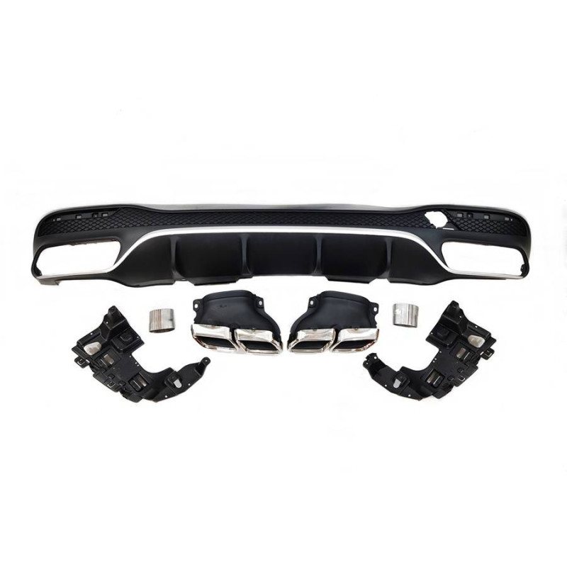 Diffusore Posteriore Mercedes W166 GLE 350 look AMG 63 Terminali (Cod. E-TCM0142)