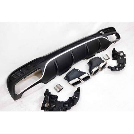 Diffusore Posteriore Mercedes W166 GLE 350 look AMG 63 Terminali (Cod. E-TCM0142)