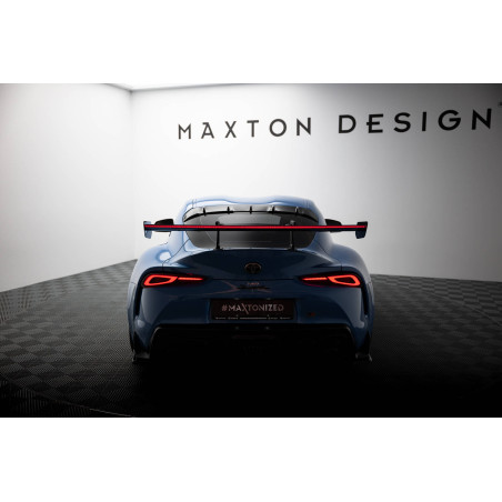 Spoiler in carbonio con supporto superiore + LED Toyota Supra Mk5 (Cod. M-CF-TO-SU-5-WING5-UPP-245-P