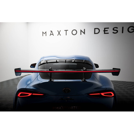 Spoiler in carbonio con supporto superiore + LED Toyota Supra Mk5 (Cod. M-CF-TO-SU-5-WING5-UPP-245-P