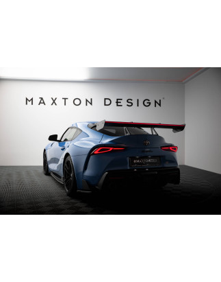Spoiler in carbonio con supporto superiore + LED Toyota Supra Mk5 (Cod. M-CF-TO-SU-5-WING5-UPP-245-P