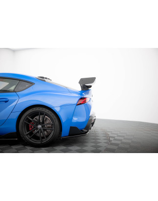 Spoiler in carbonio con supporto superiore + LED Toyota Supra Mk5 (Cod. M-CF-TO-SU-5-WING5-UPP-245-P