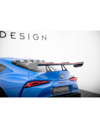 Spoiler in carbonio con supporto superiore + LED Toyota Supra Mk5 (Cod. M-CF-TO-SU-5-WING5-UPP-245-P