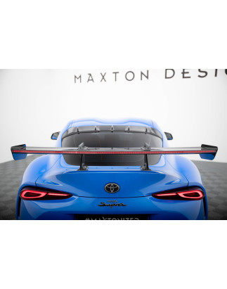 Spoiler in carbonio con supporto superiore + LED Toyota Supra Mk5 (Cod. M-CF-TO-SU-5-WING5-UPP-245-P