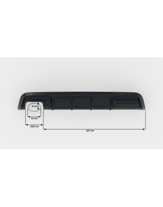 Sottoparaurti posteriore BMW 1 M-Pack E82 (Cod. M-BM-1-82-MPACK-C-RS1GO_)