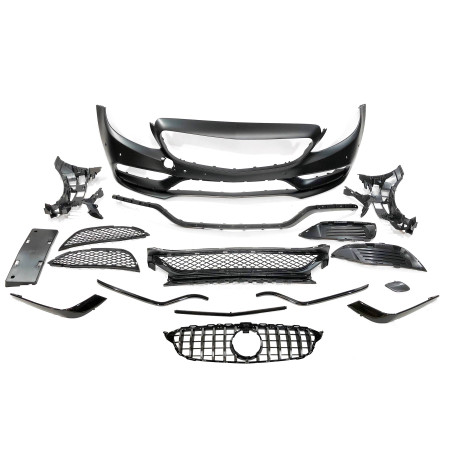Paraurti Anteriore Mercedes W205 2014-2018 2P / 4P / SW look AMG C63 (Cod. E-TCM020001431)