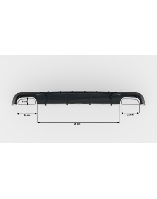 Sottoparaurti posteriore V.2 Audi A6 / A6 C7 S-line/ S6 C7 Facelift (Cod. M-AU-A6-C7F-SLINE-RS1GO_O+