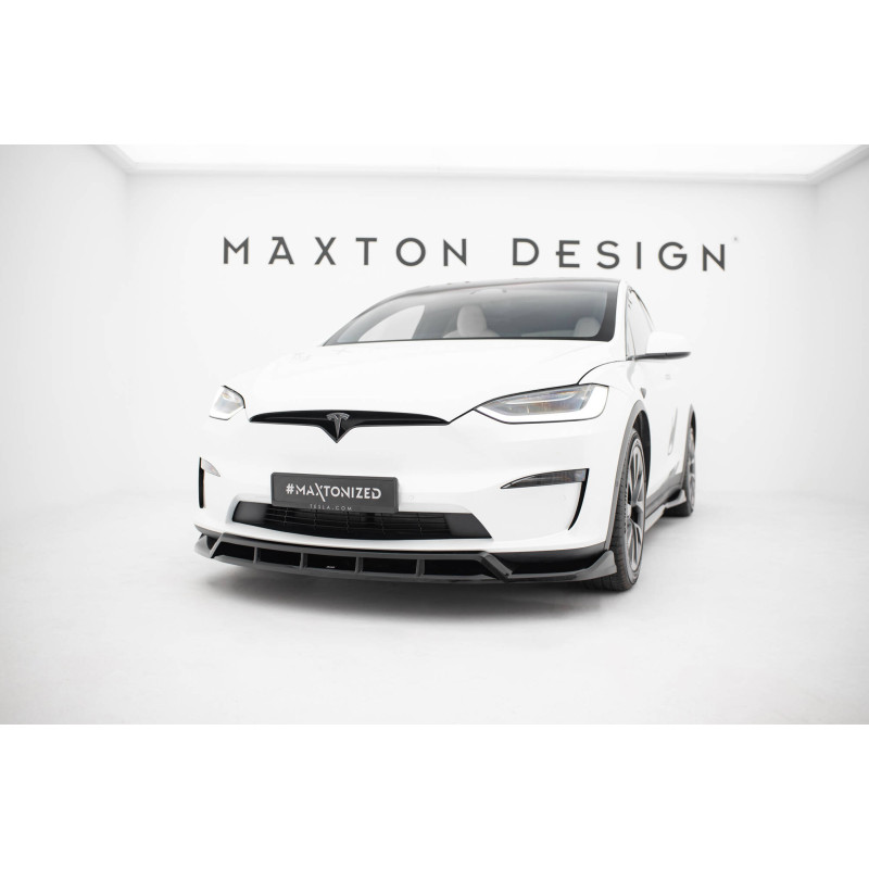 SPLITTER ANTERIORE V.3 Tesla Model X Mk1 Facelift (Cod. M-TE-MODELX-1F-FD3G+FD3RG)