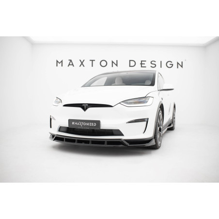 SPLITTER ANTERIORE V.3 Tesla Model X Mk1 Facelift (Cod. M-TE-MODELX-1F-FD3G+FD3RG)
