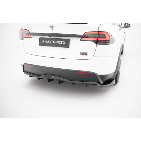 Splitter posteriore (con barre verticali) V.2 Tesla Model X Mk1 Facelift (Cod. M-TE-MODELX-1F-RD3G+R