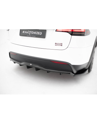 Splitter posteriore (con barre verticali) V.2 Tesla Model X Mk1 Facelift (Cod. M-TE-MODELX-1F-RD3G+R