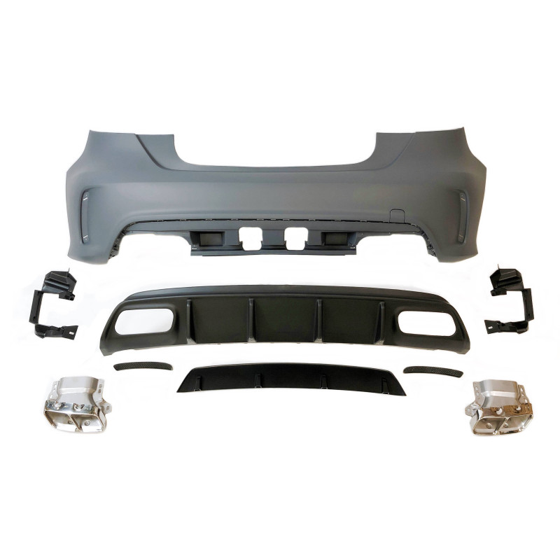 Paraurti Posteriore Mercedes W176 2012-2018 A45 Look AMG Sensori (Cod. E-TCM01340089)
