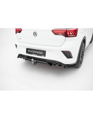 Splitter centrale posteriore (con barre verticali) Volkswagen T-Roc R Mk1 (Cod. M-VW-T-ROC-1PF-R-RD1