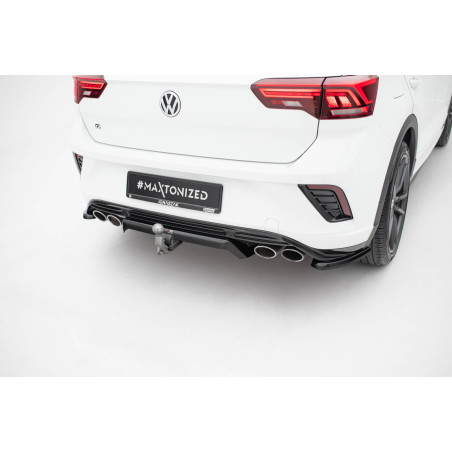 Splitter centrale posteriore (con barre verticali) Volkswagen T-Roc R Mk1 (Cod. M-VW-T-ROC-1PF-R-RD1