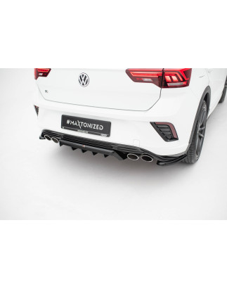 Splitter centrale posteriore (con barre verticali) Volkswagen T-Roc R Mk1 (Cod. M-VW-T-ROC-1PF-R-RD1