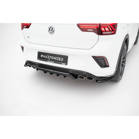 Splitter centrale posteriore (con barre verticali) Volkswagen T-Roc R Mk1 (Cod. M-VW-T-ROC-1PF-R-RD1