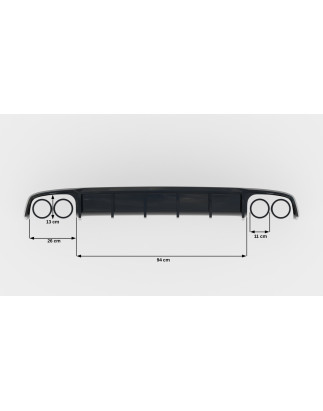 Sottoparaurti posteriore Audi S7 C7 (Cod. M-AU-A7-C7-SLINE-RS1GOO_OO)
