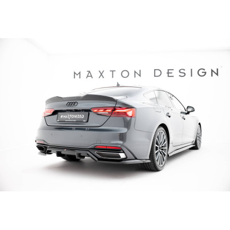 Splitter posteriore (con barre verticali) Audi A5 F5 Facelift (Cod. M-AU-A5-2F-SB-RD1G+RD2G)