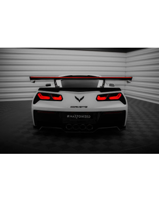 Spoiler in carbonio  + LED Chevrolet Corvette Stingray / Grand Sport C7 (Cod. M-CF-CH-CO-C7-WING5-IN
