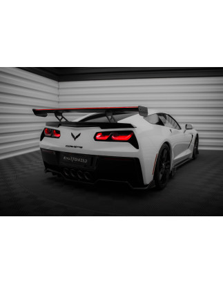 Spoiler in carbonio  + LED Chevrolet Corvette Stingray / Grand Sport C7 (Cod. M-CF-CH-CO-C7-WING5-IN