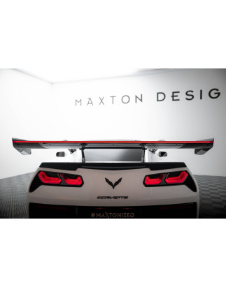 Spoiler in carbonio con supporto superiore + LED Chevrolet Corvette Stingray / Grand Sport C7 (Cod. 