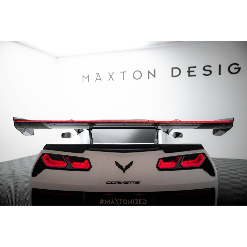 Spoiler in carbonio con supporto superiore + LED Chevrolet Corvette Stingray / Grand Sport C7 (Cod. 