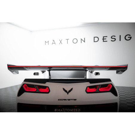 Spoiler in carbonio con supporto superiore + LED Chevrolet Corvette Stingray / Grand Sport C7 (Cod. 