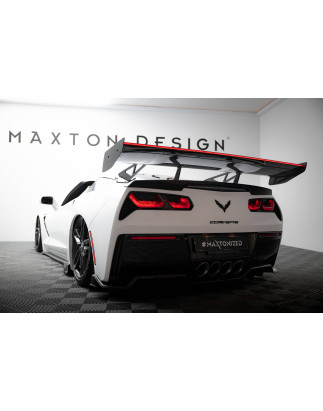 Spoiler in carbonio con supporto superiore + LED Chevrolet Corvette Stingray / Grand Sport C7 (Cod. 