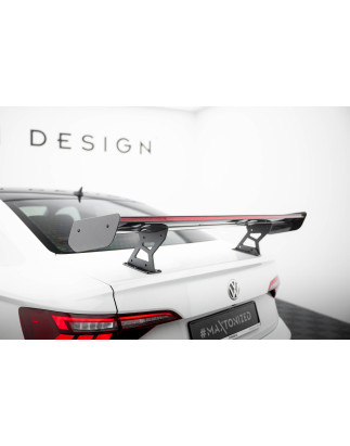 Spoiler in carbonio  + LED Volkswagen Jetta GLI Mk7 (Cod. M-CF-VW-JE-7-GLI-WING5-INT-245-P+LED)