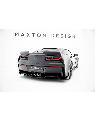 Splitter centrale posteriore (con barre verticali) Chevrolet Corvette Z06 C7 (Cod. M-CH-CO-C7-Z06-RD