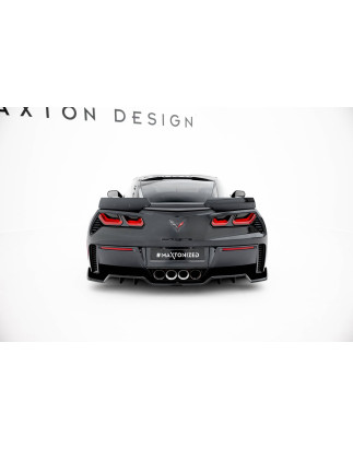 Splitter centrale posteriore (con barre verticali) Chevrolet Corvette Z06 C7 (Cod. M-CH-CO-C7-Z06-RD