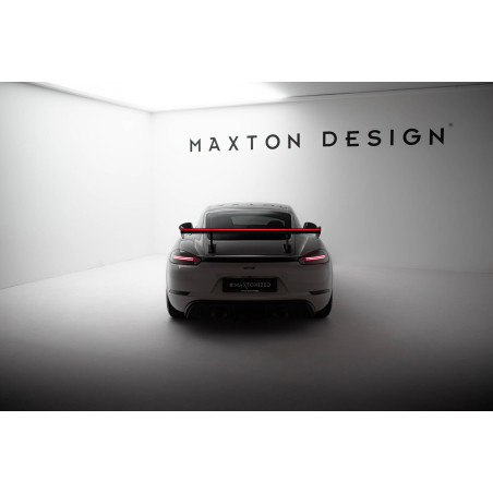 Spoiler in carbonio  V.1 + LED Porsche 718 Cayman 982c (Cod. M-CF-PO-CA-718-GTS-WING5-INT-245-P+LED-