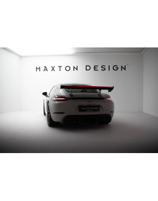 Spoiler in carbonio  V.1 + LED Porsche 718 Cayman 982c (Cod. M-CF-PO-CA-718-GTS-WING5-INT-245-P+LED-