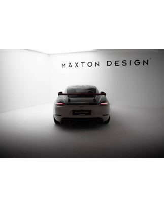Spoiler in carbonio  V.1 + LED Porsche 718 Cayman 982c (Cod. M-CF-PO-CA-718-GTS-WING5-INT-245-P+LED-
