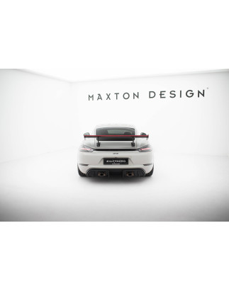 Spoiler in carbonio  V.1 + LED Porsche 718 Cayman 982c (Cod. M-CF-PO-CA-718-GTS-WING5-INT-245-P+LED-