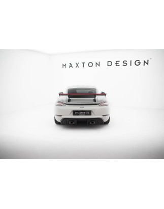 Spoiler in carbonio  V.2 + LED Porsche 718 Cayman 982c (Cod. M-CF-PO-CA-718-GTS-WING5-INT-245-P+LED-