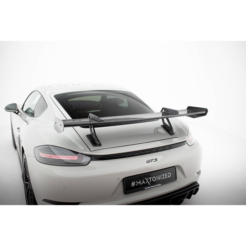 Spoiler in carbonio con supporto superiore  V.1 Porsche 718 Cayman 982c (Cod. M-CF-PO-CA-718-GTS-WIN