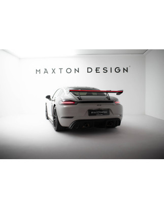 Spoiler in carbonio con supporto superiore V.1 + LED Porsche 718 Cayman 982c (Cod. M-CF-PO-CA-718-GT