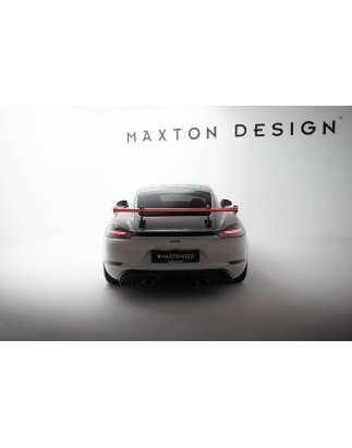 Spoiler in carbonio con supporto superiore V.1 + LED Porsche 718 Cayman 982c (Cod. M-CF-PO-CA-718-GT