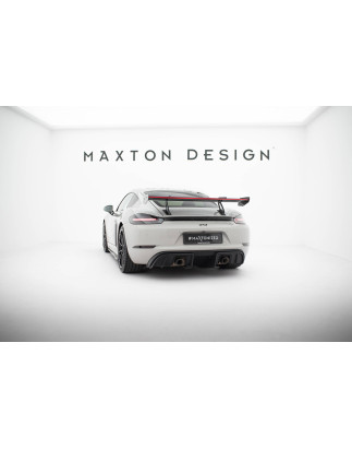 Spoiler in carbonio con supporto superiore V.1 + LED Porsche 718 Cayman 982c (Cod. M-CF-PO-CA-718-GT